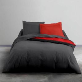 Juego de cama para 2 personas de algodón TODAY - 240x260 cm - Alix bicolor gris y rojo Precio: 41.50000041. SKU: S7109685