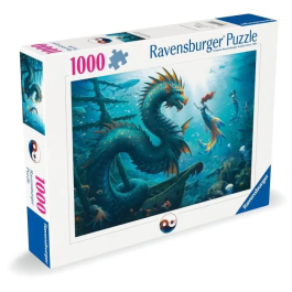 Ravensburger Rompecabezas 12001434 Dragón, Sirena y Tortugas de Aguas Profundas 1000 Piezas a partir de 14 Años