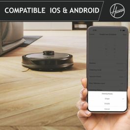 Hoover HG510D Robot Aspirador en Seco con Navegación Láser, Wi-Fi, 90 min Autonomía, Cepillo XL, Ultra Silencioso 68 dBA
