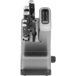 Ninja K32006EU Set Tacoma con Afilador Integrado, 5 Cuchillos y Tijeras, Acero Inoxidable Alemán