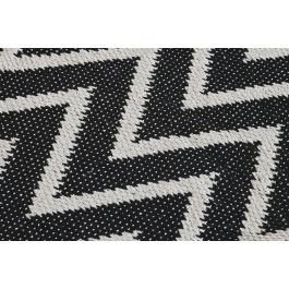 DKD Home Decor Alfombra Bicolor Zigzag Algodón Poliéster 180 x 120 cm