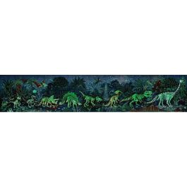 Hape Puzzle de Dinosaurios de 1.5 metros de largo con 200 piezas, esqueletos brillan en la oscuridad y 10 cartas de datos para +6 años Hape Puzzle de Dinosaurios de 1.5 metros de largo con 200 piezas, esqueletos brillan en la oscuridad y 10 cartas de datos para +6 años