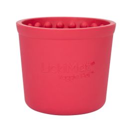 LickiMat Yoggie Pot Rosa para Perros de Todas las Razas - Comedero Lento, Distractor de Lamido y Enriquecimiento