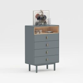 Cajonera Home ESPRIT Azul Gris Polipropileno Madera MDF 80 x 40 x 117 cm Precio: 347.50000043. SKU: B1E4MLASFC