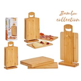 Set de 6 Tablas de Bambú Kinvara con Soporte - 14x31x6.5 cm, Marrón (6 Unidades) Precio: 67.99000043. SKU: S3608239