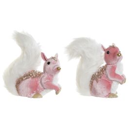 Figura Navidad Fantasia DKD Home Decor Rosa Blanco 11 x 22 x 20 cm (2 Unidades) Precio: 30.9899997. SKU: B17GWBMWVP