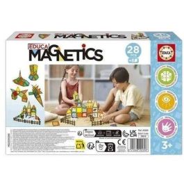 EDUCA EDU8412668202696 Magnetics Ecoferme - Juego de construcción magnético - 28 piezas, 2 animales, 8 cartas - Desde 3 años
