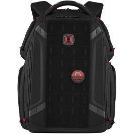 Wenger PlayerOne Mochila gaming para portátil 17.3" (43,9cm) de poliéster negra, con USB y compartimentos para tableta/auriculares