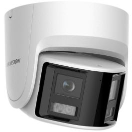 Hikvision Cámara IP Turret 4MP ColorVu Panorámica Lente Dual 2.8mm WDR H265+ IP67 PoE con Micrófono y Luz Blanca 30m