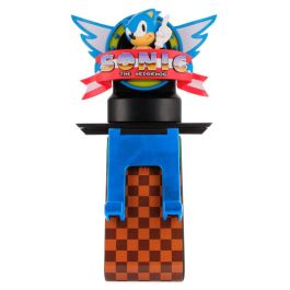 Cable Guy Soporte sujeción Classic Sonic - Sonic The Hedgehog 20cm para mandos PS5/Xbox y móviles, 2 puntos carga USB