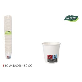 Set de 50 vasos blancos de cartón 80 cc Algon (36 Cajas) Precio: 39.49999988. SKU: B17LXVH7KC