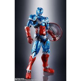 Tamashii Nations Figura Marvel Tech On Avengers Capitán América Edición Eiichi Shimizu 15.5cm S.H.Figuarts Collaboration