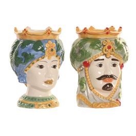 Macetero Mediterraneo DKD Home Decor Verde Multicolor 15 x 26.5 x 15 cm (2 Unidades) Precio: 101.59000038. SKU: B15K4PQ3V7