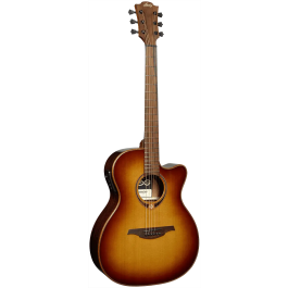 LAG Guitarra Acústica Auditorium Cutaway Tramontane 118 A/E Electroacústica Brown Shadow