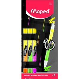 Marcador Fluor Maped Fluo Duo Blister De 3 (Set de 12) Precio: 31.78999967. SKU: B1HFTWSDBL