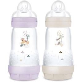 Set de 2 biberones - MAM - Easy Start / Anticólico - 260 ml - Tetina Flow 2 - Lila + Arena Precio: 31.5000004. SKU: B16AZZRS95