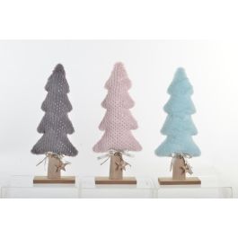 DKD Home Decor Adorno Árbol de Navidad Fantasía Pack 6 Unidades Surtidas Decoración Navideña Madera Poliéster 6x39x16 cm Precio: 13.6900005. SKU: B18AMFXQHX
