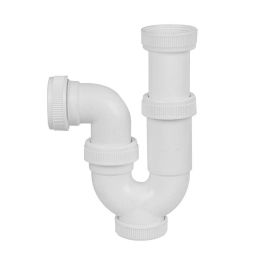Mirtak Sifón Curvo Extensible 1" 1/2" Blanco para Lavabo/Fregadero en PVC sin Válvula Precio: 4.49999968. SKU: S7914692