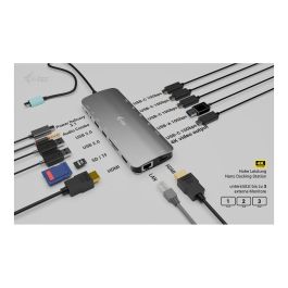 Hub USB i-Tec C31NANOTRIPLEDOCKPD Gris