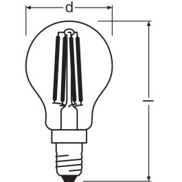 [LVE-4099854062223] Ledvance/Osram Bombilla LED "Classic" E14 5,5W 806Lm 2700K 300º IP20