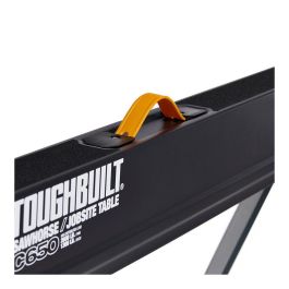 Toughbuilt Tb-c650-2 Caballete / Mesa de Trabajo Plegable de Acero - Par 2 uds - Capacidad 590kg c/u, Patas Ajustables