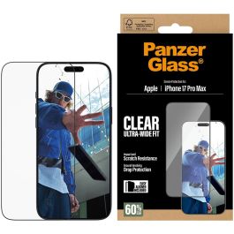 PanzerGlass Protector de Pantalla iPhone 17 Pro Max UWF Ultra-Wide Fit con EasyAligner