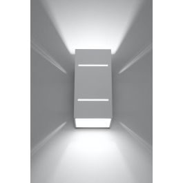 Aplique de pared "Blocco" SOL-SL.0478 - Lámpara pequeña y efectiva para pasillo, dormitorio, habitación de niños. Blanco, negro, gris.