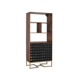 Giner y Colomer Librería Madera de Mango con Patas Doradas 3 Baldas