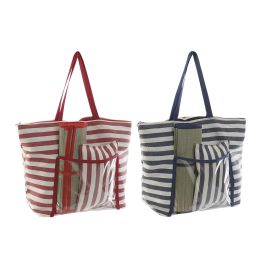 Bolso Atlantico DKD Home Decor Rojo Azul 17 x 35 x 55 cm Set de 3 (2 Unidades)