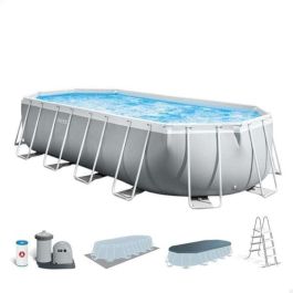 Piscina ovalada desmontable prism frame con depuradora, escalera, cobertor y tapiz (capacidad 13365 litros) 503x274x122 cm - modelos surtidos