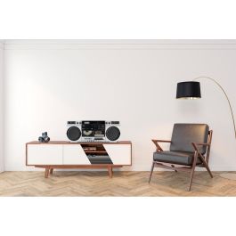 Medion AAAPE16790 Radio Vintage FM/DAB+ con CD, Cassette, USB, MP3 - 2 x 10 W RMS - Plateado