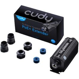 Cudy POE15 Extender Gigabit PoE+ Outdoor Waterproof - Negro - Conexión Ethernet RJ-45, Estándares IEEE 802.3af/at