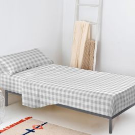 Juego de Sábanas HappyFriday Basic Kids Vichy Gris Cama de 105 180 x 270 cm 2 Piezas Precio: 40.79000024. SKU: B145PCBX8R