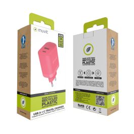 Cargador de Pared Muvit for Change WCEU24-45-AC Magenta 45 W