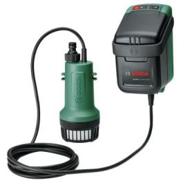 Bosch Bomba de Jardín para Riego desde Colector Agua Lluvia, Temporizador 3 Configuraciones, Chorro Potente 25m, Incluye Adaptadores