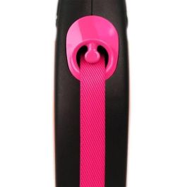 Flexi Correa Retráctil para Perro Pequeño New Neon Talla S, de Cinta Rosa Neón 5 Metros, Alta Visibilidad con Componentes Reflectantes Flexi Correa Retráctil para Perro Pequeño New Neon Talla S, de Cinta Rosa Neón 5 Metros, Alta Visibilidad con Componentes Reflectantes