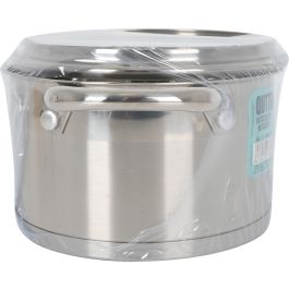 Cacerola Hermes 16 cm (1.8L) Acero Inoxidable con Tapa - Inde (6 Unidades)