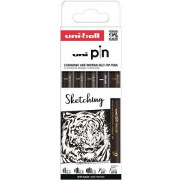 Uniball Rotulador PIN Sketching Calibrado Negro Set 5 unidades: 0.4, 0.9, 1.2, Brush, Brush extrafino, tinta resistente al agua Precio: 8.49999953. SKU: B1E3Y7KW52