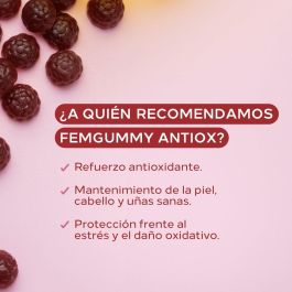 Cumlaude Lab FEMGUMMY ANTIOX gominolas antioxidantes para piel, cabello y uñas - 60 unidades