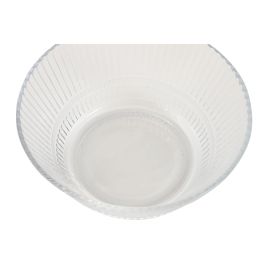 DKD Home Decor Ensaladera Básicos de Cristal Transparente, 2.1L, 22x22x9.5 cm, Apta para Microondas y Lavavajillas
