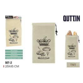 Quttin Set de 2 Bolsas para Pan Reutilizables TNT 25 cm x 45 cm (36 Unidades) Precio: 57.49999981. SKU: B1HPXQRXDE