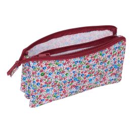 Bolso Escolar Portatodo Safta Triple Nait Nait Floresistente Coimbra Burdeos 120x220x30 mm