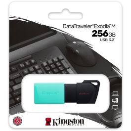 Kingston DataTraveler Exodia M 256GB USB 3.2 Gen 1 (Negro + Teal) para portátil y PC