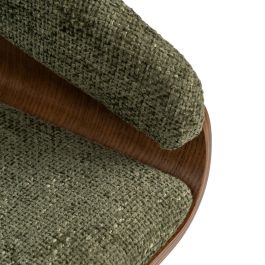 Silla Verde-Marrón Tejido-Madera 51 X 55 X 75 cm