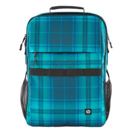 HP Mochila Campus XL Con Patrón Tartán, Impermeable, Sostenible, 50% Plástico Reciclado, 305x165x430 mm