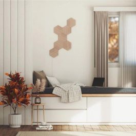 Nanoleaf Elements Hexagons Starter Kit 7PK - Paneles Modulares de Madera con Iluminación LED Inteligente Regulable