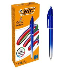 Boligrafo De 4 Colores Bic Smooth Gradient Azul (Set de 12) Precio: 61.49999966. SKU: B19SH95C53