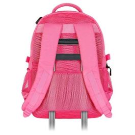 Karactermania Barbie Run. Plus Fan Varsity Mochila Escolar Rosa 44x34x21 cm con Puerto USB y Compartimentos Múltiples