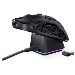 Endorfy LIV Plus Wireless Ratón Gaming Inalámbrico Negro con Estación de Carga