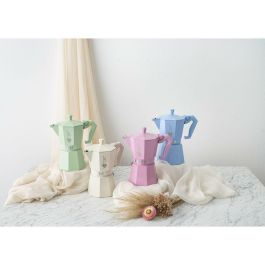 Cafetera Italiana Bialetti MOKA EXCLUSIVE Azul Aluminio 3 Tazas